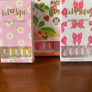 Nail Dashes, 3 sets. Brand new in boxes.